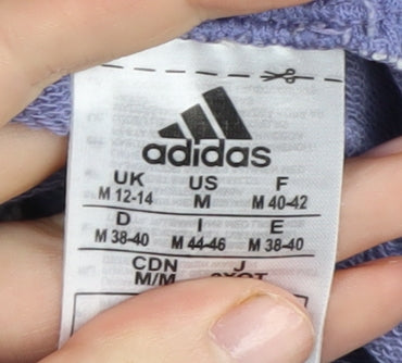 Adidas Women's Blue Joggers M Elastic Waist Side Stripe