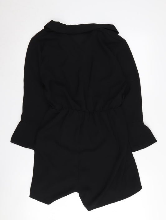 boohoo Women's Black Playsuit Size 14