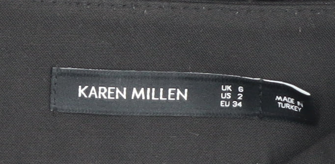 Karen Millen Women's Black Cropped Trousers Size 6