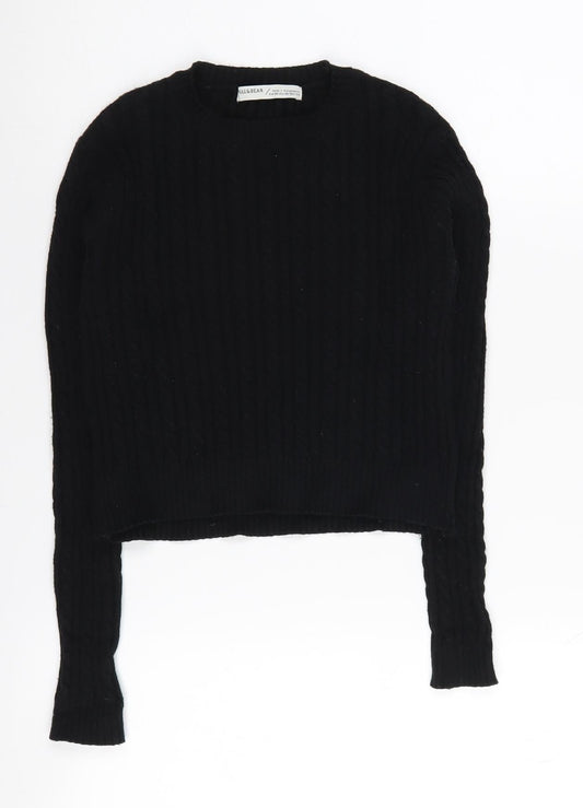 Womens UK Size XS Pull & Bear Black Pullover Jumper