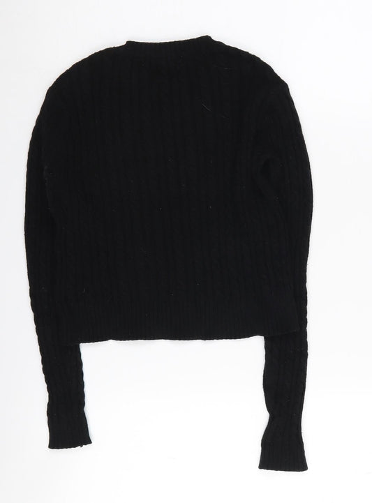 Womens UK Size XS Pull & Bear Black Pullover Jumper