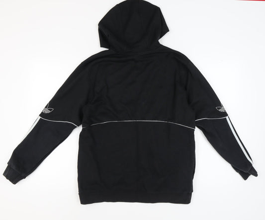 Adidas Men's Black Logo Hoodie, Size L