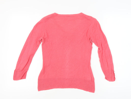 Womens UK Size 8 Laura Ashley Pink Pullover Jumper