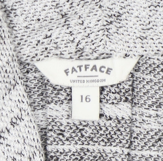 Womens UK Size 16 FatFace Grey Cardigan Jumper