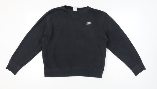 Additional front view of Nike Black Pullover Sweatshirt unisex adult, size S