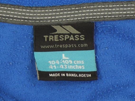 Trespass Men's Blue Fleece 1/2 Zip Jumper Size L