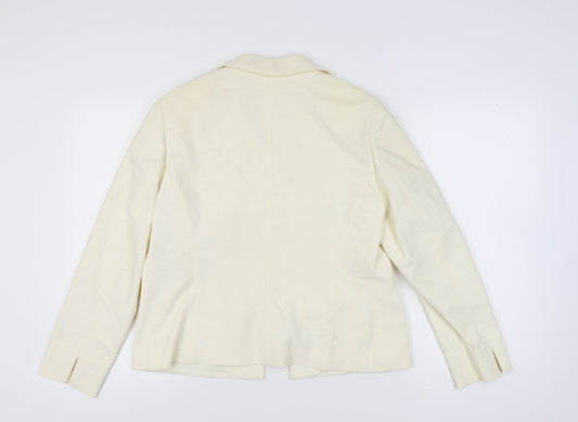 Marks and Spencer Women's Ivory Blazer - Size 16
