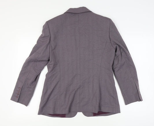 NEXT Women Grey Blazer Size 14 Classic Business