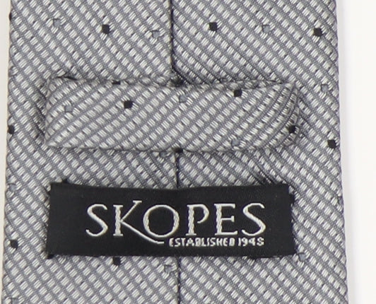 Skopes Men's Grey Polka Dot Tie - 100% Polyester