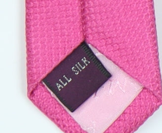 T.M. Lewin Men's Pink Silk Designer Tie