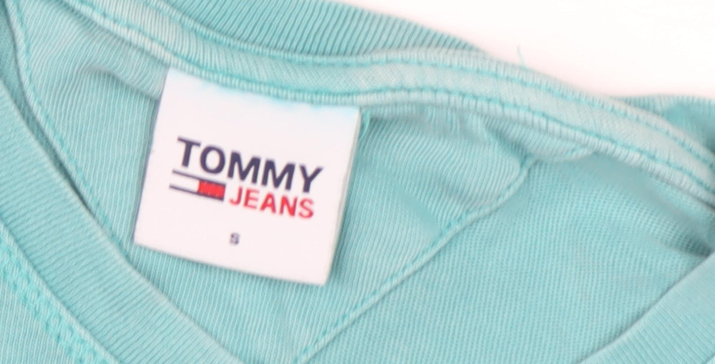 Unisex Adults UK Size S Tommy Jeans Blue Basic T-Shirt