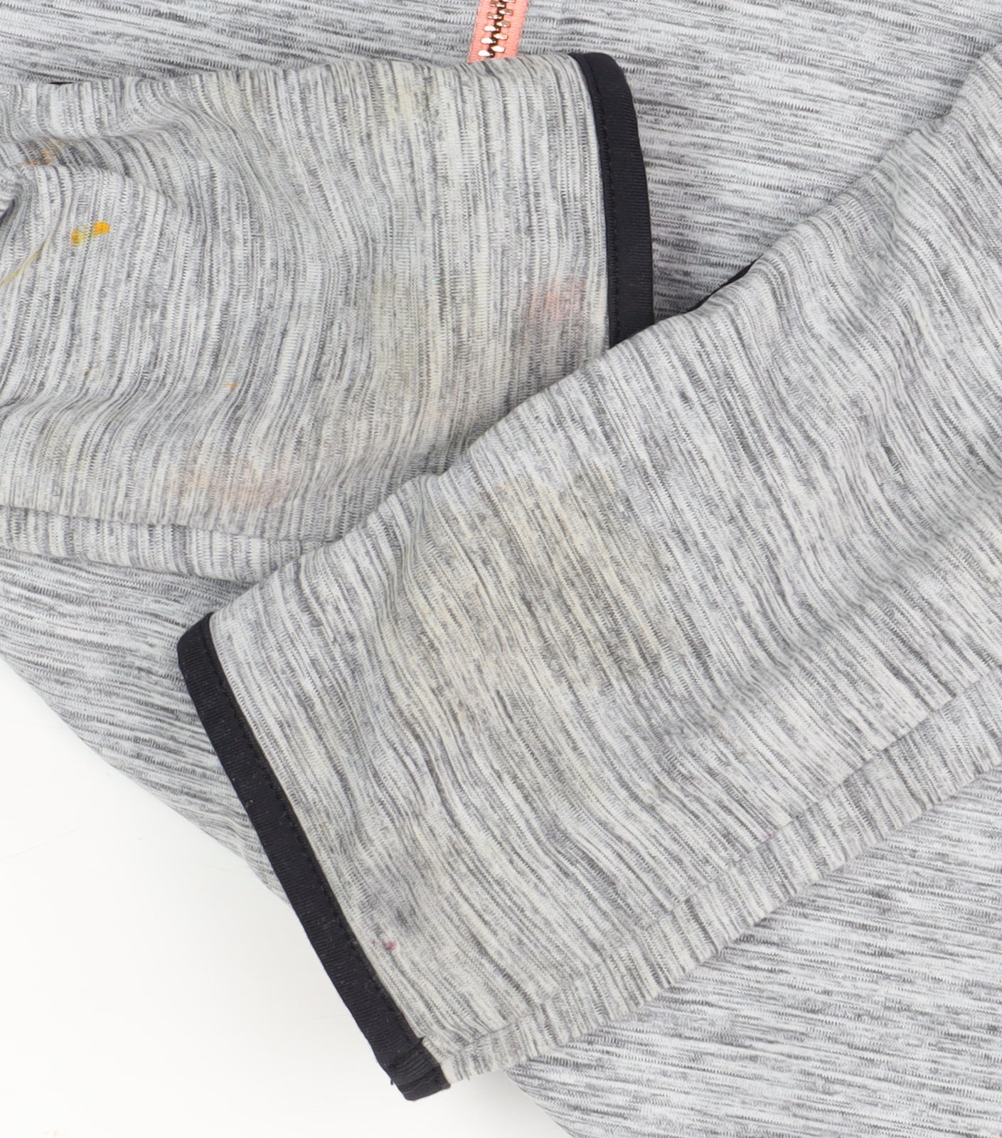 Brand and care label for H&M Teen Grey Full Zip Hoodie, size 12