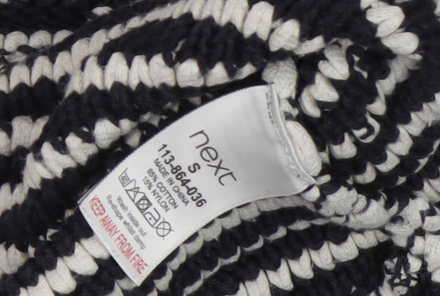 Womens UK Size S NEXT Black Pullover Jumper