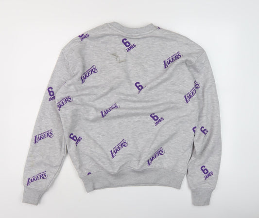 Mens UK Size S NBA Grey Pullover Sweatshirt