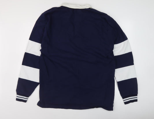 Russell Athletic Men's Blue XL Striped Polo