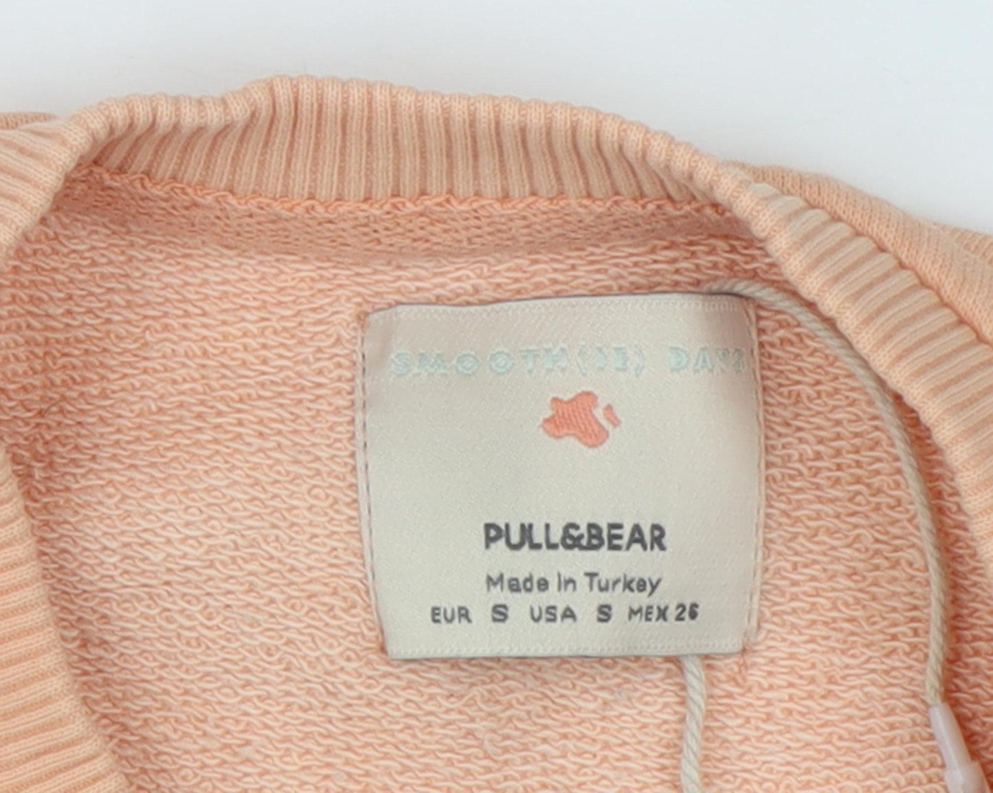 Womens UK Size S Pull&Bear Orange Pullover Sweatshirt