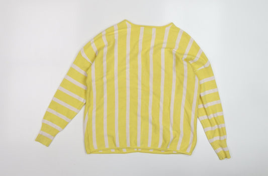 Womens UK Size XS Only Yellow Pullover Jumper