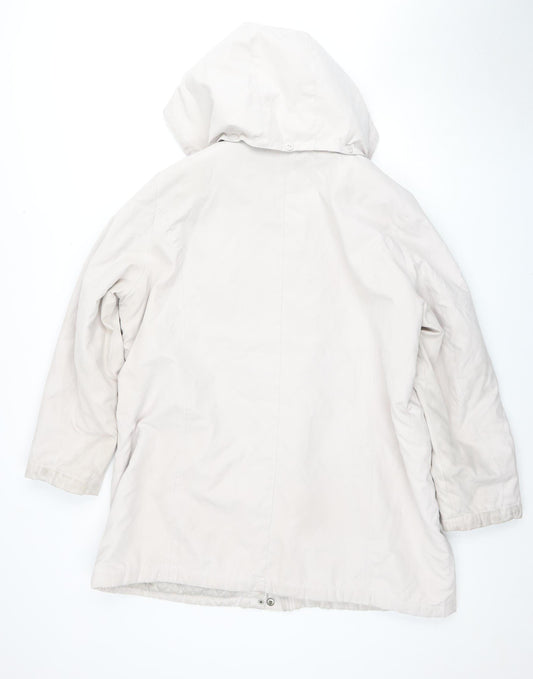 BM Collection Women's Beige L Rain Coat Jacket