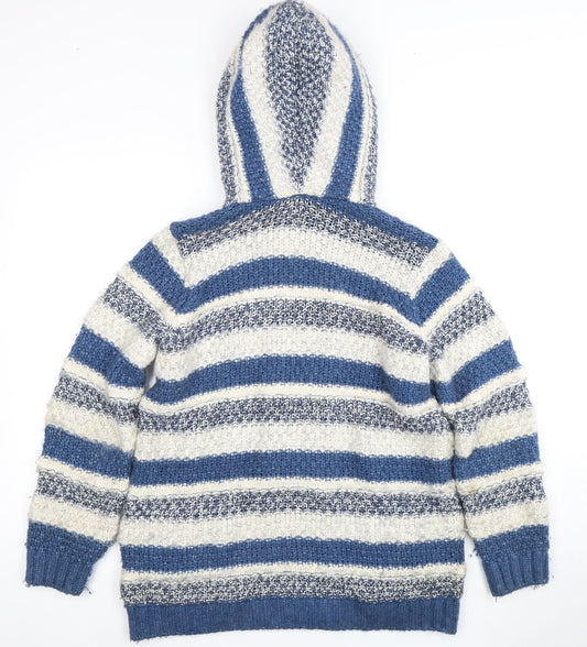 Womens UK Size 12 Marks and Spencer Blue Full Zip Jumper