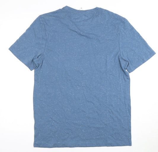 Marks and Spencer Blue Beer Theme Graphic T-Shirt M