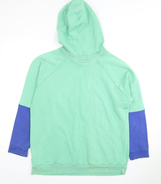 Adidas Women’s Green Colourblock Hoodie Size L