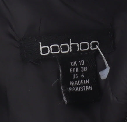 Boohoo Black Women's Puffer Waistcoat Size 10