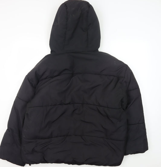 Unisex Adults UK Size M Monki Black Puffer Jacket