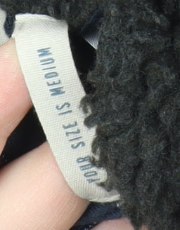 White Stuff Men's Black Fleece Jacket M Casual