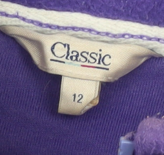 Womens UK Size 12 Marks and Spencer Purple Full Zip Sweatshirt