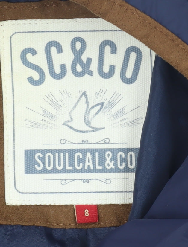 Womens UK Size 8 SoulCal & Co Blue Puffer Jacket