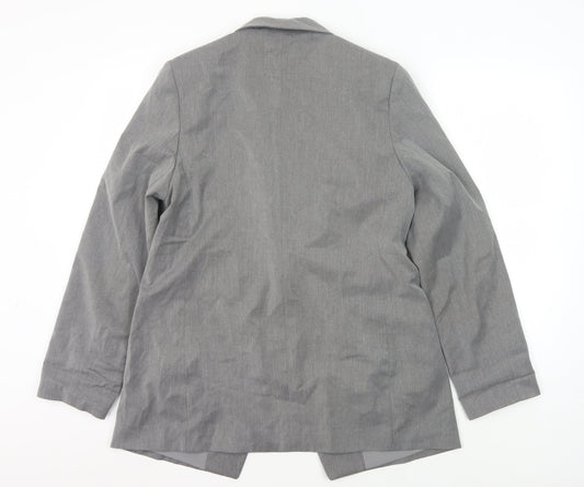 H&M Unisex Grey Suit Jacket UK 14 - Classic Style