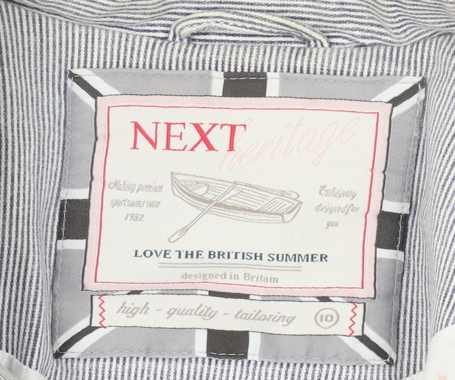 Next Women's Grey Pinstripe Blazer Size 12