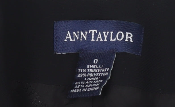 Ann Taylor Women's Black Blazer, Size 2, Smart Two-Button Style