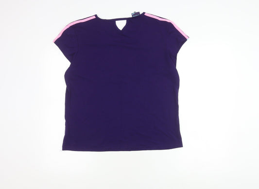 Lonsdale Women's Purple T-Shirt Size 18 Short Sleeve