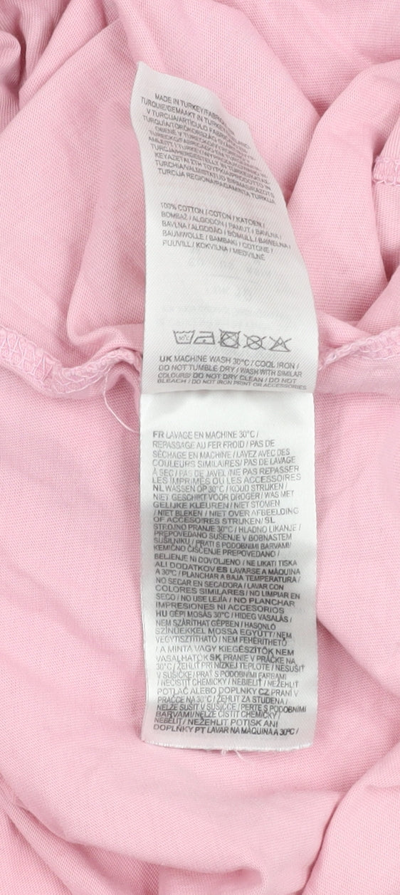 Unisex Adults UK Size 10 Slazenger Pink Basic T-Shirt
