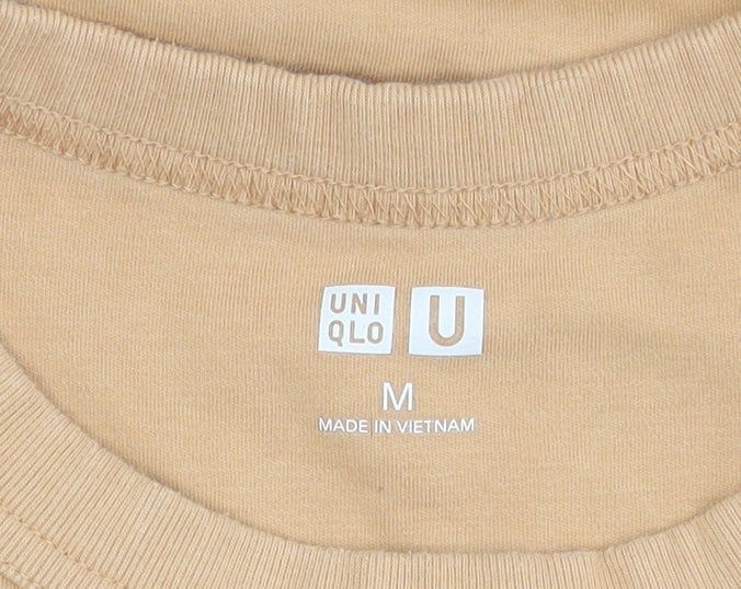 Womens UK Size M Uniqlo Beige T-Shirt