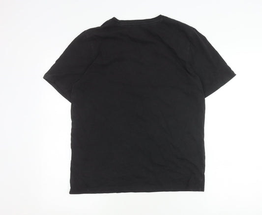 Mens UK Size L JACK & JONES Black T-Shirt