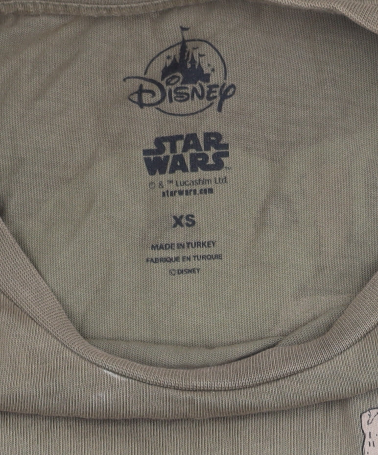 Mens UK Size XS Disney Green T-Shirt