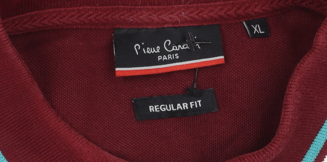 Pierre Cardin Men's XL Maroon Polo Shirt