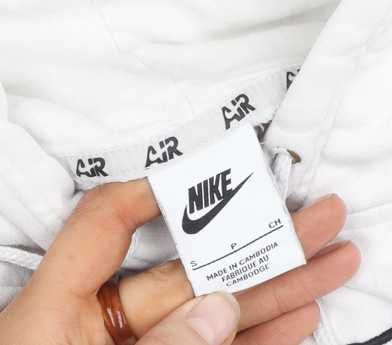 Mens UK Size S Nike White Pullover Hoodie