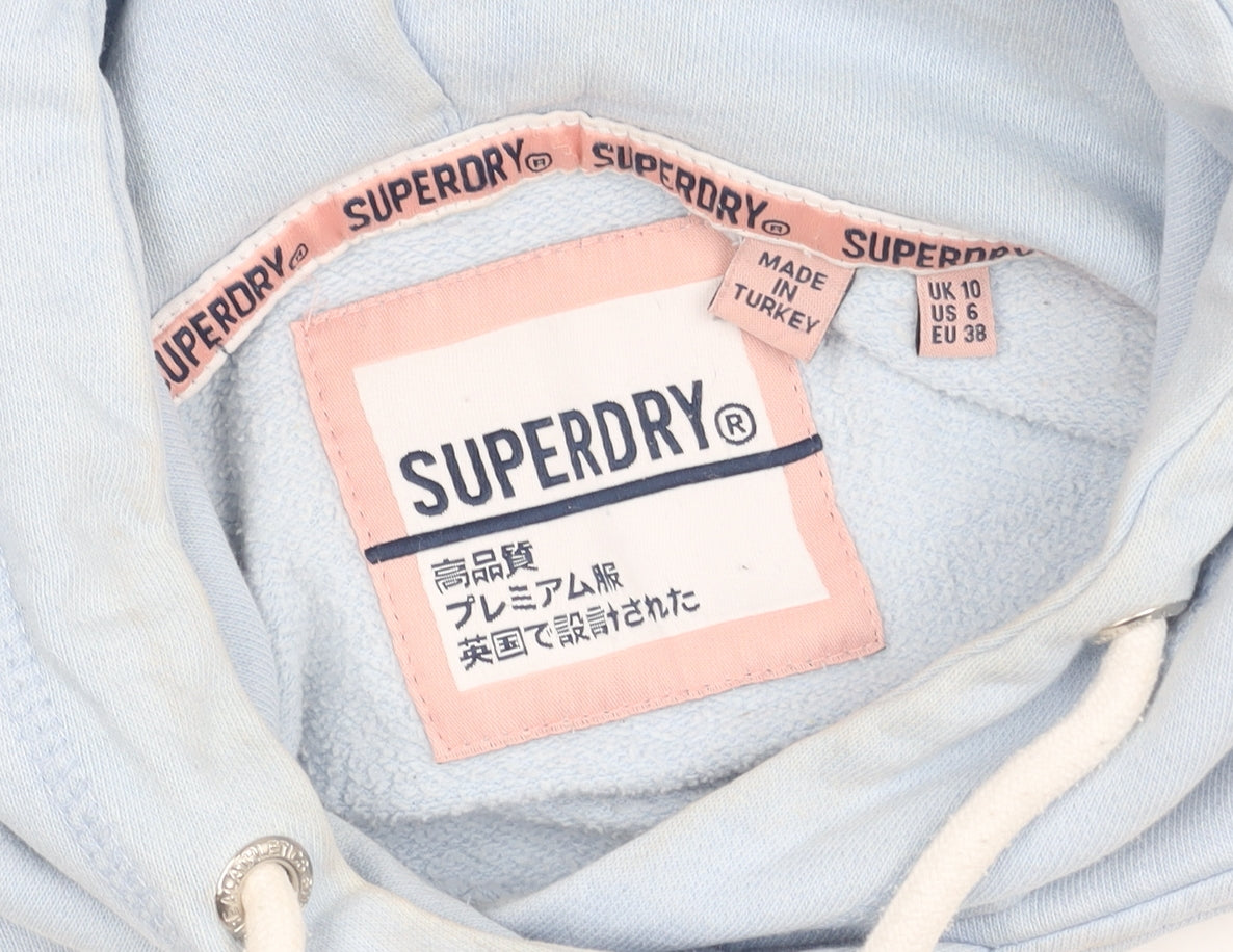 Superdry Women's Blue Pullover Hoodie Size 10