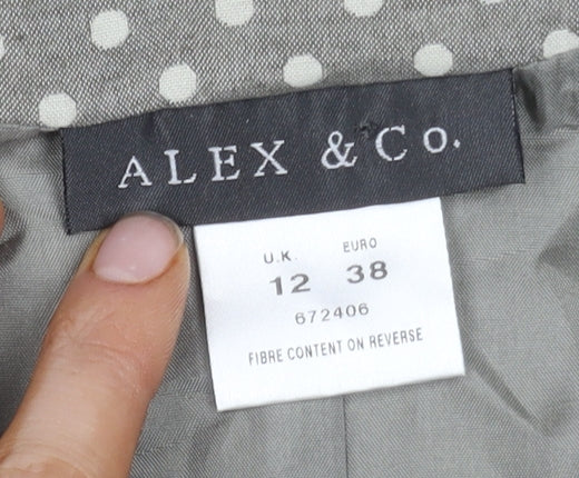 Alex & Co. Women's Grey Polka Dot Knee-Length Skirt