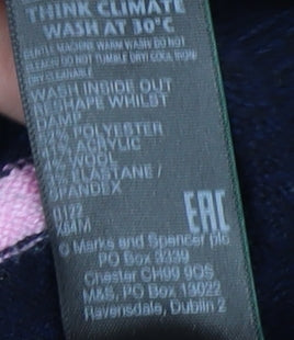 Womens UK Size S Marks and Spencer Multicoloured Henley Jumper