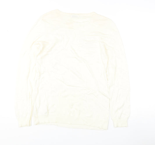 Damart Ivory Sequin Women's S Pullover Jumper