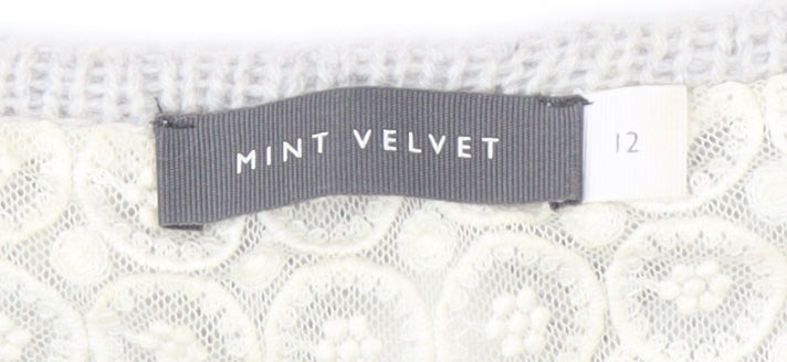 Womens UK Size 12 Mint Velvet Grey Pullover Jumper