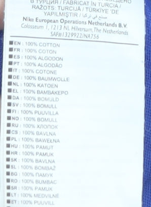 Nike Men's Blue Athletic Fit Graphic T-Shirt M