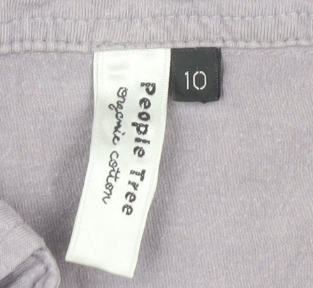 Womens UK Size 10 People Tree Grey Polo