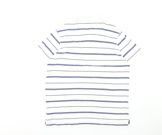 Henri Lloyd Men's XL Striped White Polo Shirt