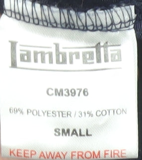 Lambretta Men's Blue Polo Shirt - Small, Collared