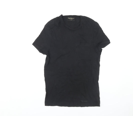 Unisex Adults UK Size M Calvin Klein Jeans Black Basic T-Shirt